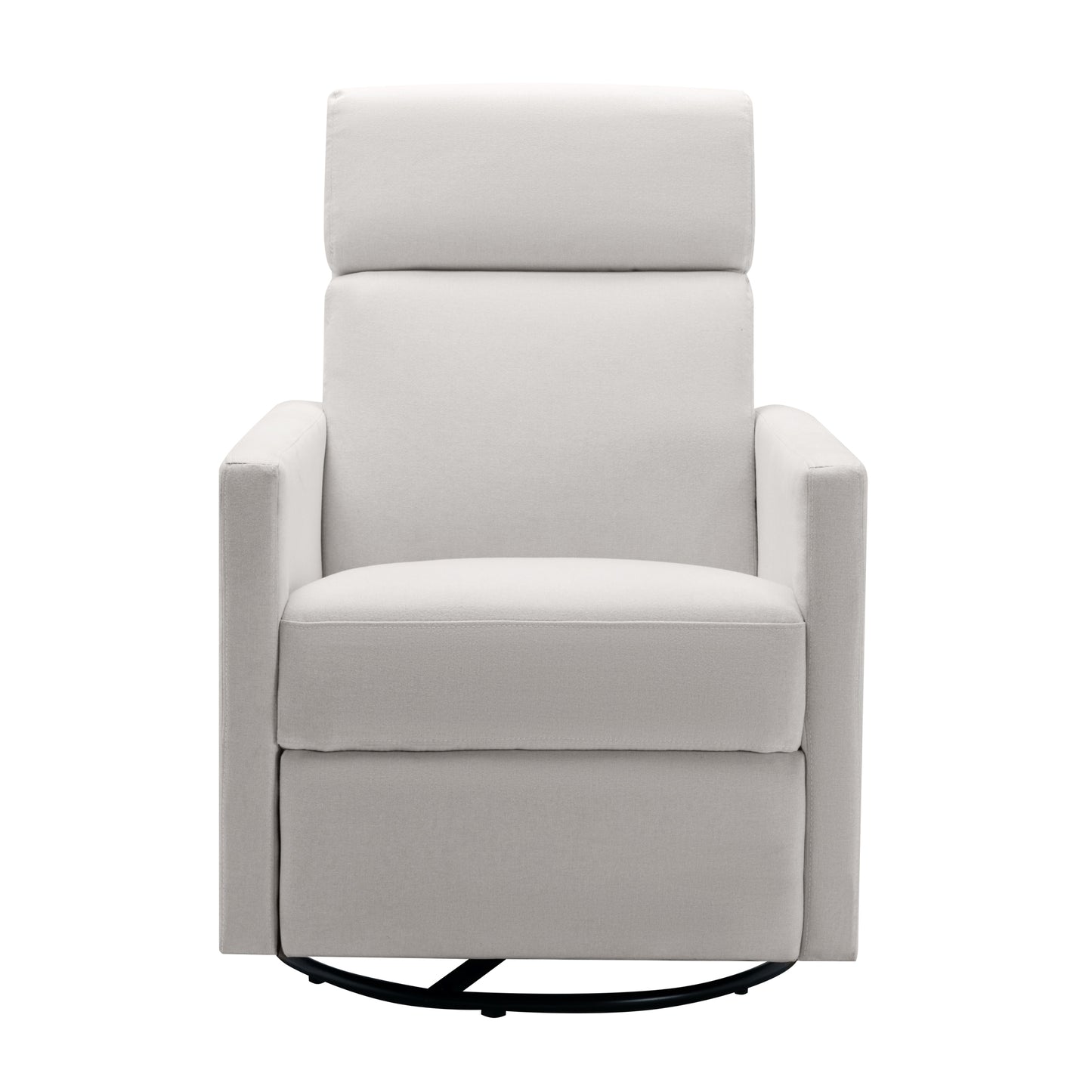 Modern Upholstered Rocker Nursery Chair Plush Seating Glider Swivel Recliner Chair Beige - LaTezza Online Shop