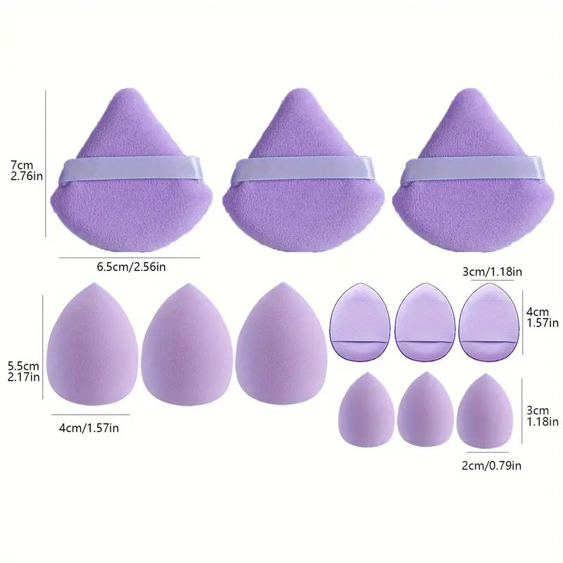 12Pcs Makeup Sponge Blender Beauty Egg Foundation Sponges Liquid Cream Cosmetic Puff Women Make Up Accessories Beauty Tools - LaTezza Online Shop