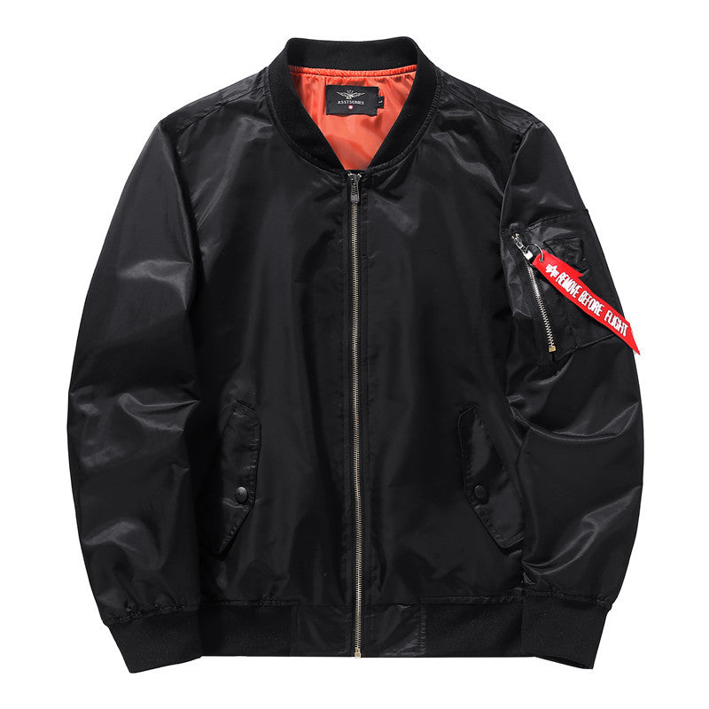 Men's autumn and winter new item plus plus size fat guy sports casual cotton jacket Air Force One MA1 pilot - LaTezza Online Shop