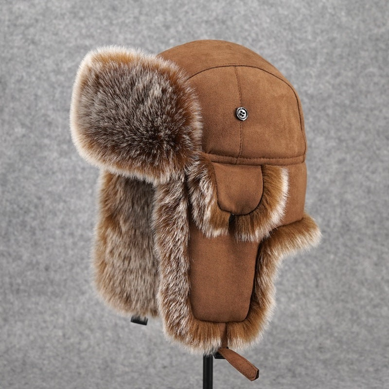 New Lei Feng hat men's oversized ear protection and cold proof hat winter Northeast cotton hat skiing hat retro trend - LaTezza Online Shop