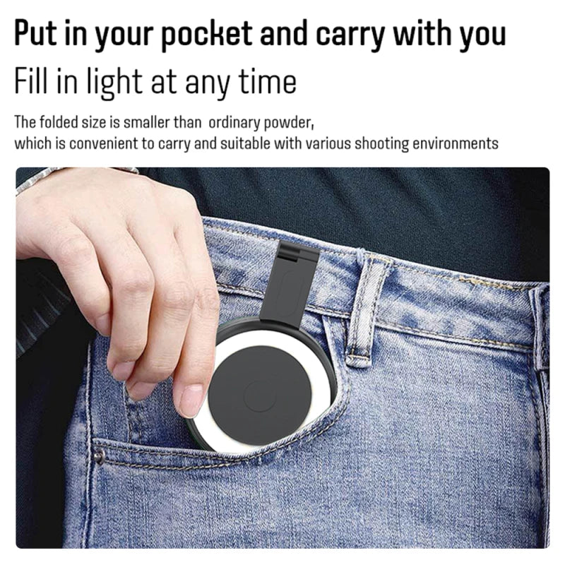 Magnetic LED Fill Light for Phone Selfie Light LED Video Light 2500K-9000K Dimmable Built-in Battery Replacement for iPhone Vlog - LaTezza Online Shop