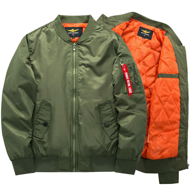 Men's autumn and winter new item plus plus size fat guy sports casual cotton jacket Air Force One MA1 pilot - LaTezza Online Shop
