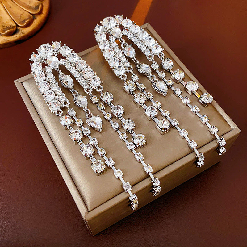 Water droplet shaped tassel earrings fashion Jewelry luxury earrings - LaTezza Online Shop