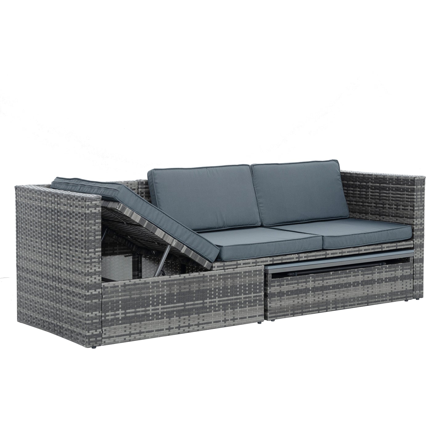 Patio Furniture, Outdoor Furniture, Seasonal PE Wicker Furniture,5 Set Wicker Furniture With Plywood Coffee Table - LaTezza Online Shop