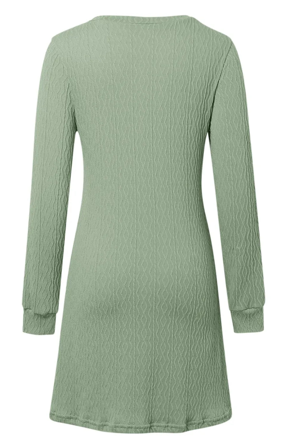 Solid color texture long sleeved elegant French dress women's dress - LaTezza Online Shop