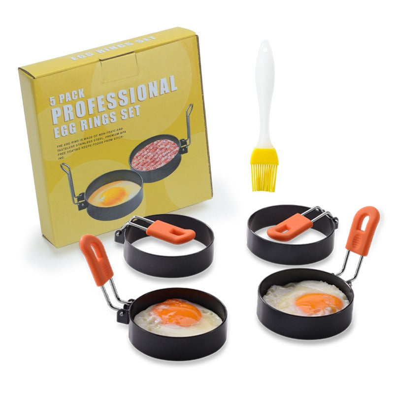 Creative thickened stainless steel non stick coating circular egg fryer hamburger patty mold - LaTezza Online Shop