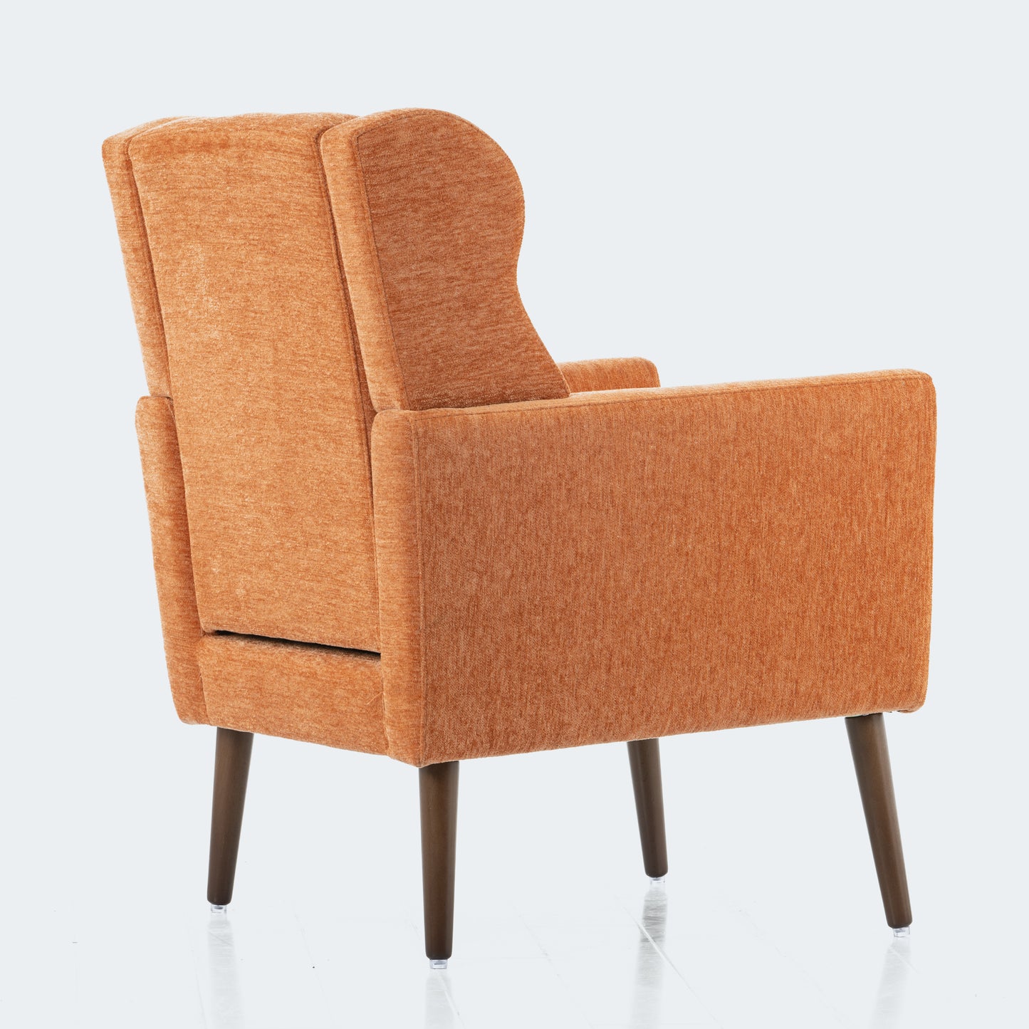 Modern Accent Chair Upholstered Foam Filled Living Room Chairs Comfy Reading Chair Mid Century Modern Chair (Orange) - LaTezza Online Shop
