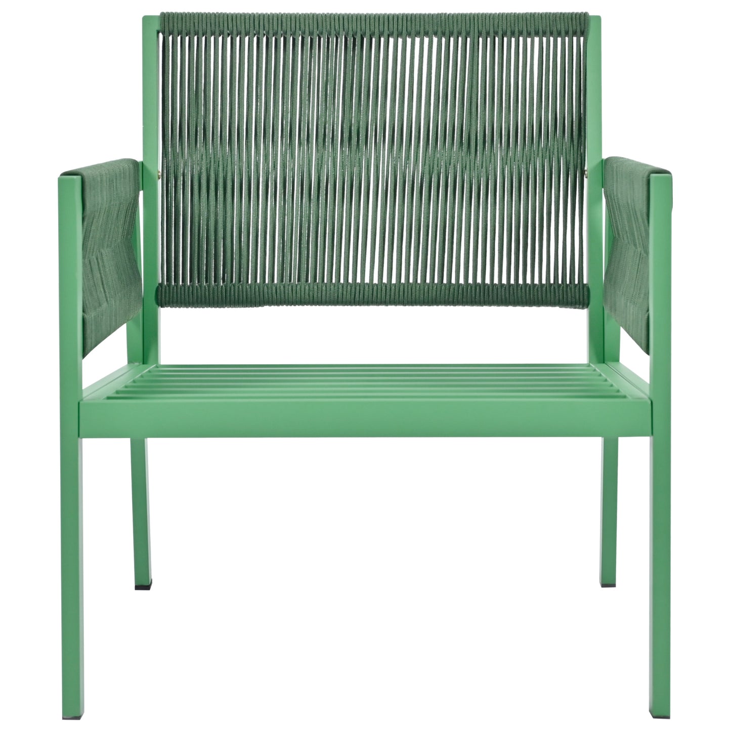 Outdoor Furniture with Tempered Glass Table, Set Deep Seating with Thick Cushion (Fluorescent Yellow & Green) - LaTezza Online Shop