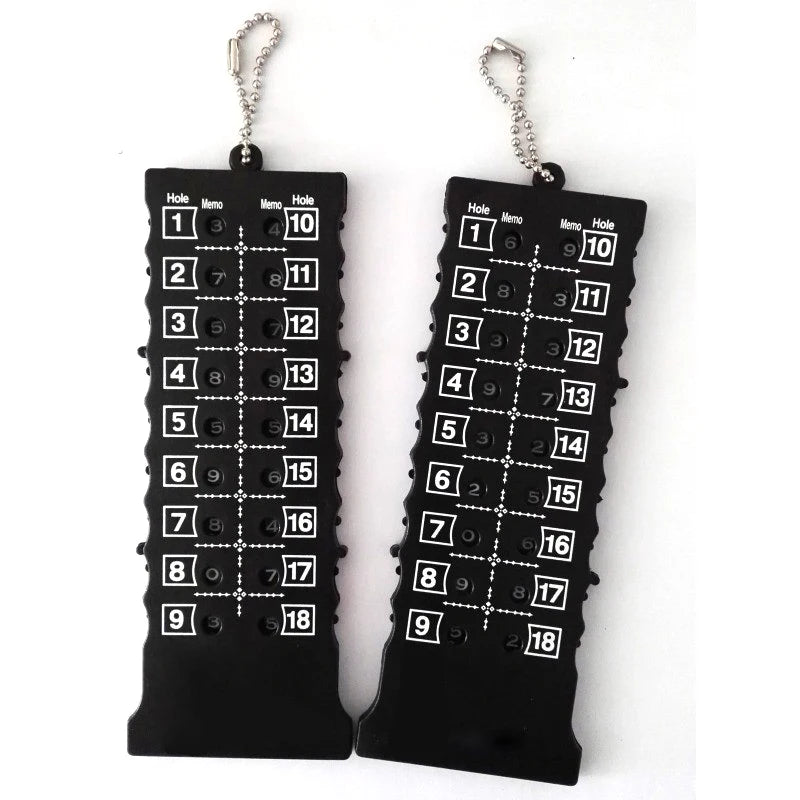 18 Holes Golf Stroke Counters Outdoor Golf Stroke Putt Score Card Score Counter With Key Chain Black - LaTezza Online Shop