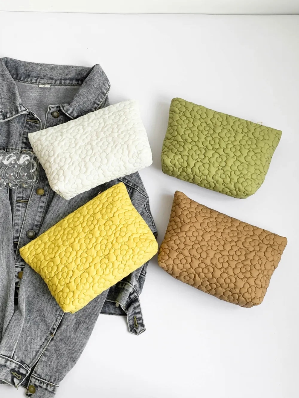 Flower Texture Polyester Clutch - LaTezza Online Shop