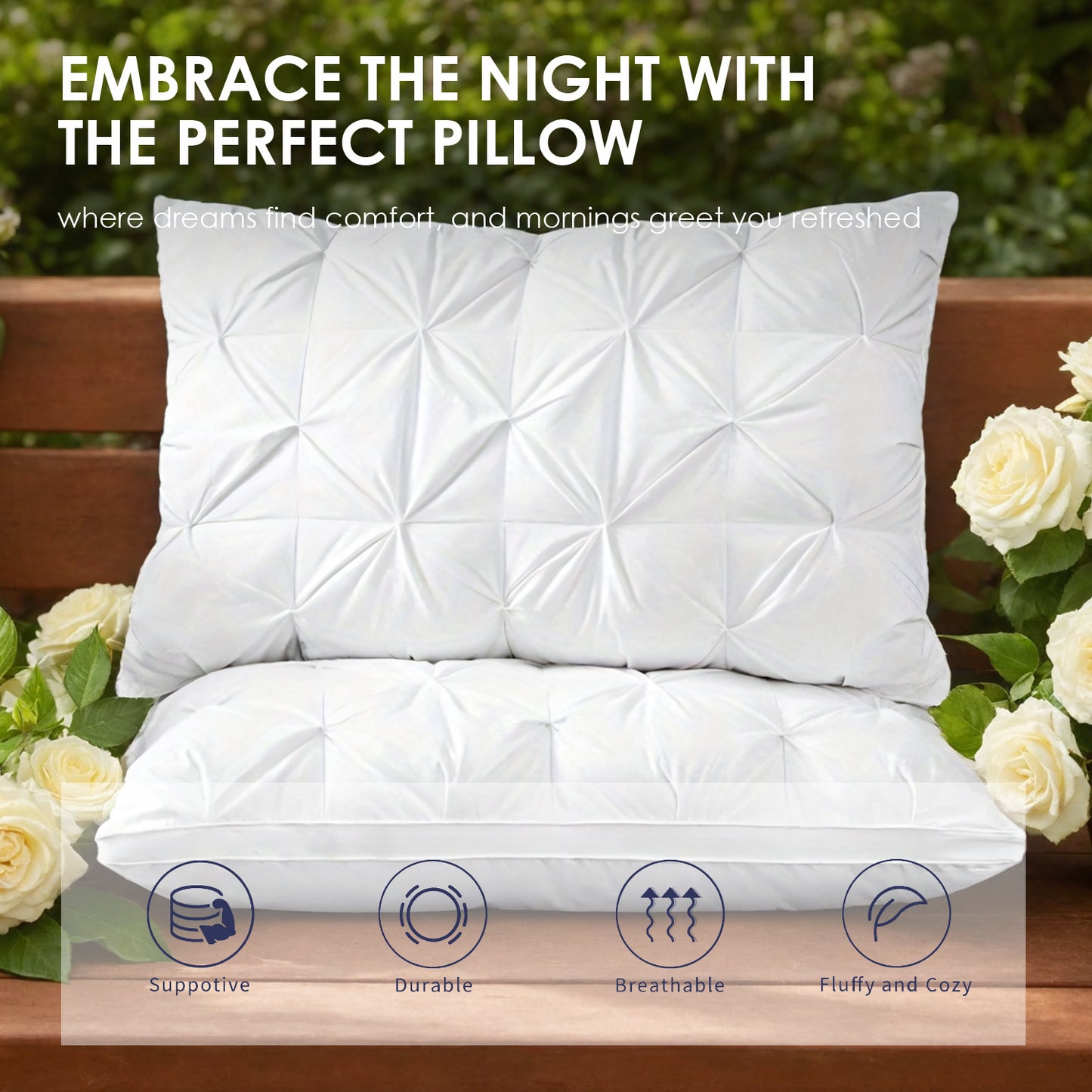 Brushed Twist Pillow Down Fiber Two-in-one Pillow Double-layer Design Breathable OKO-100 Certified