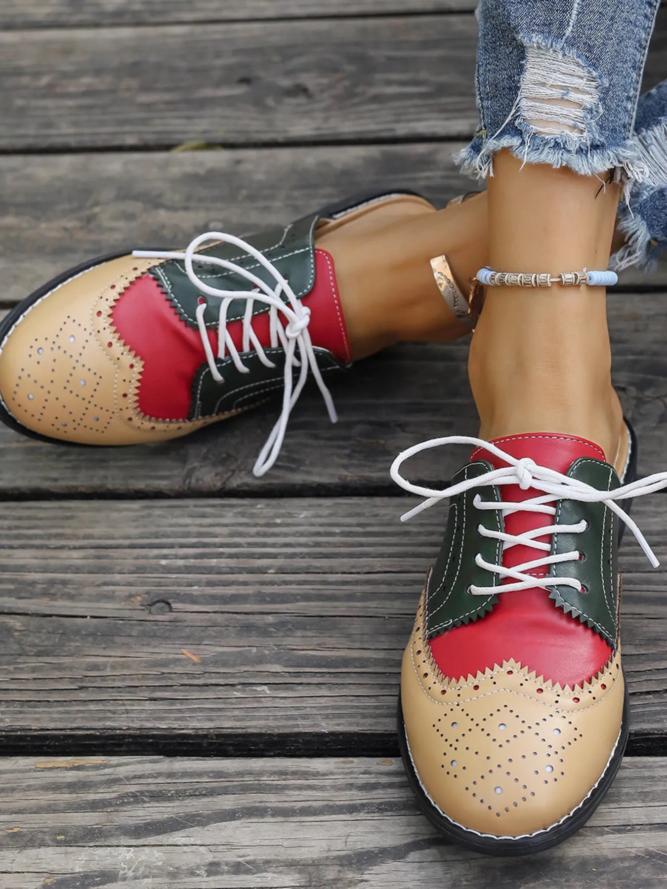 Eyelet Lace Up Slip-Ons - LaTezza Online Shop
