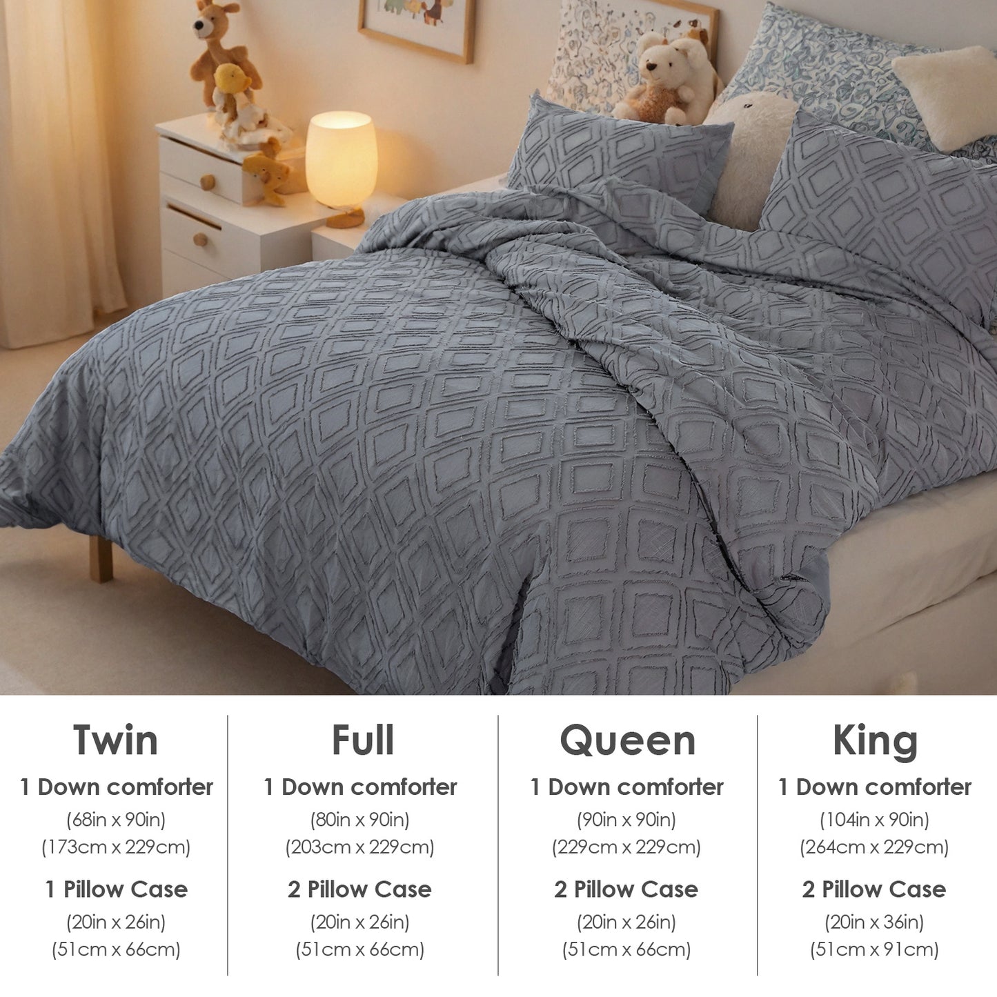 Bohemian Style Quilt Cover Set Cut Flower Tufted Three-piece Set Machine Washable
