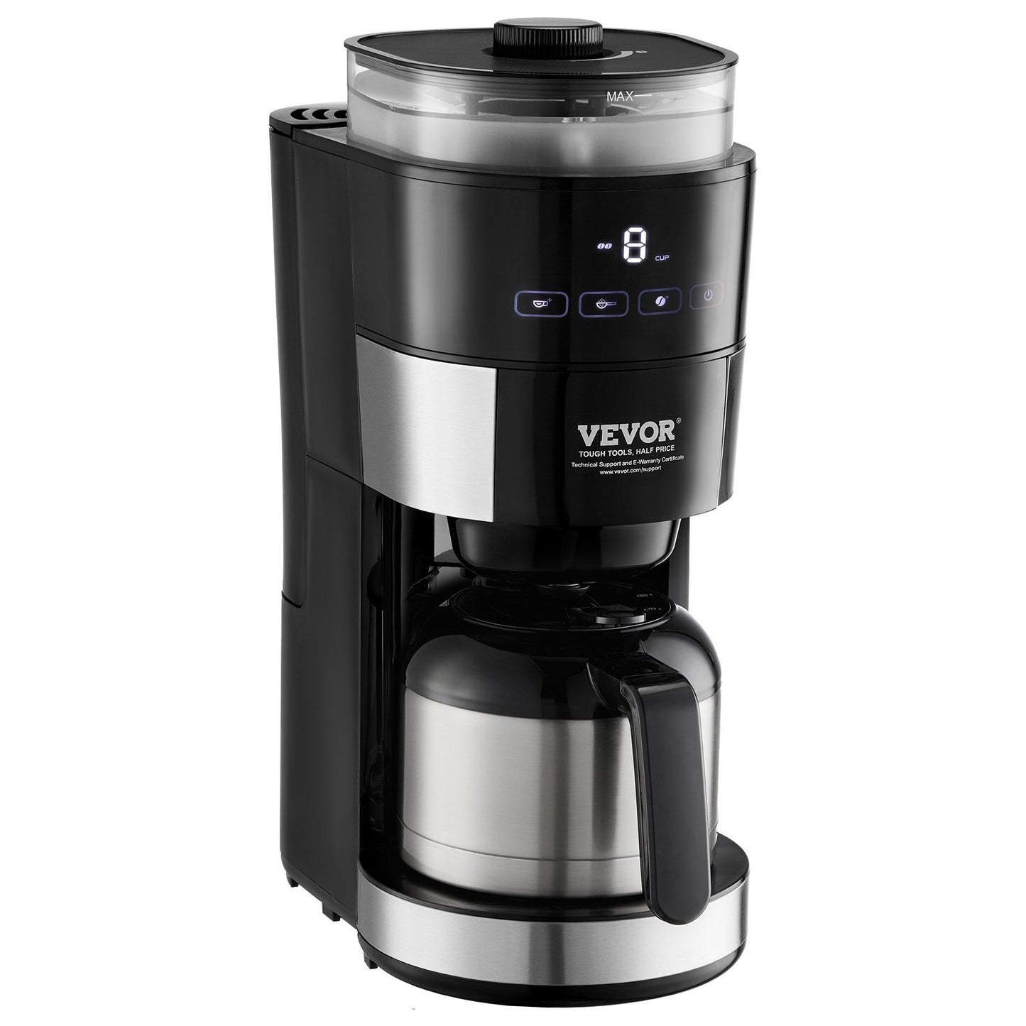 VEVOR 8-Cup Coffee Maker Drip Coffee Machine With 3 Brew Strength Control - LaTezza Online Shop