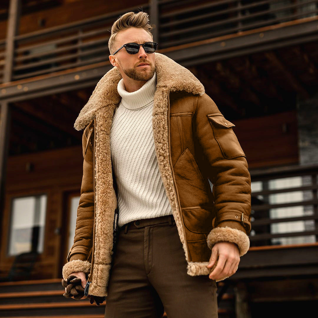 Mens Winter Military Fleece Fur Collar Warm Jackets - LaTezza Online Shop
