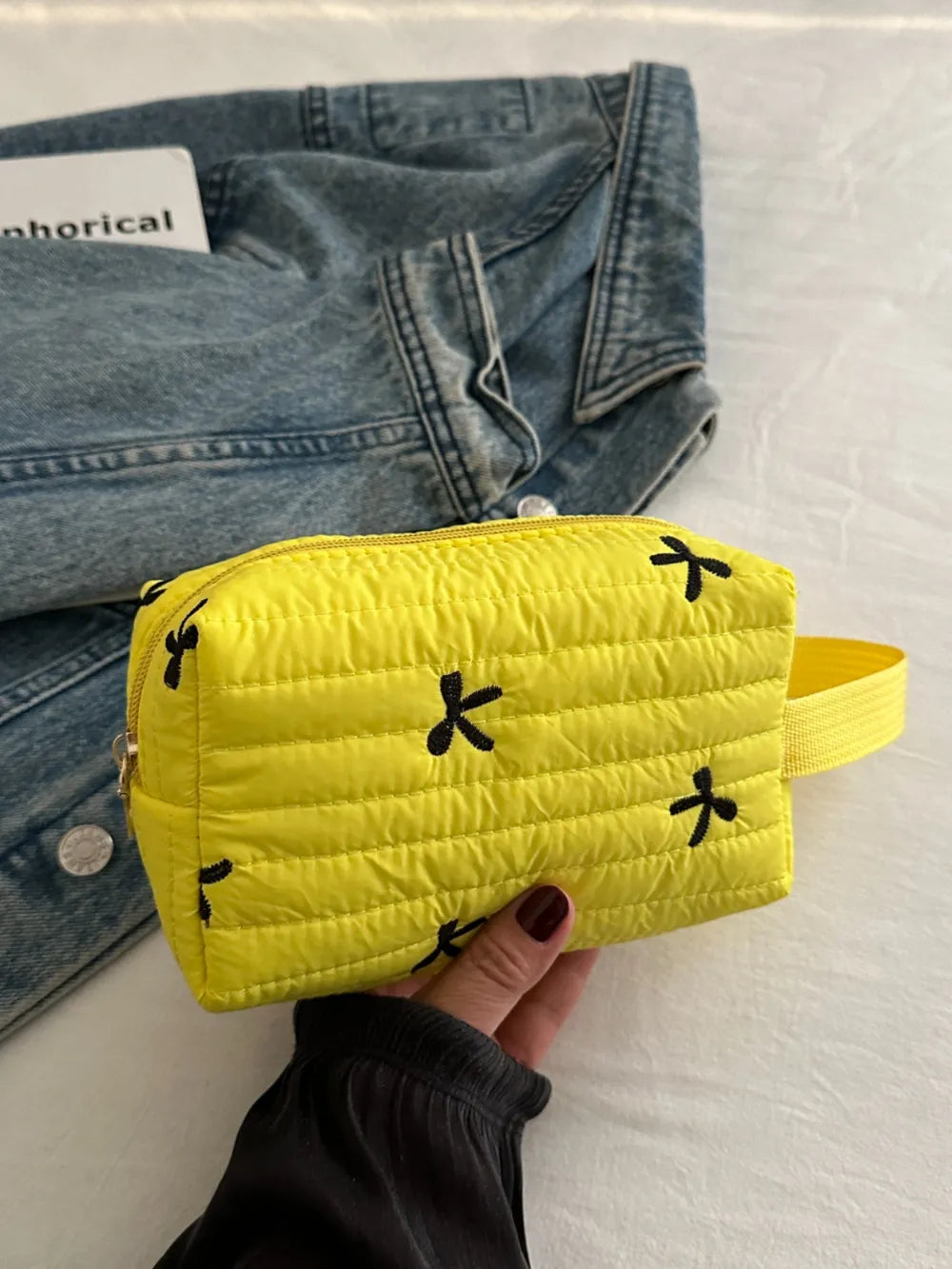 Texture Contrast Bow Wristlet - LaTezza Online Shop