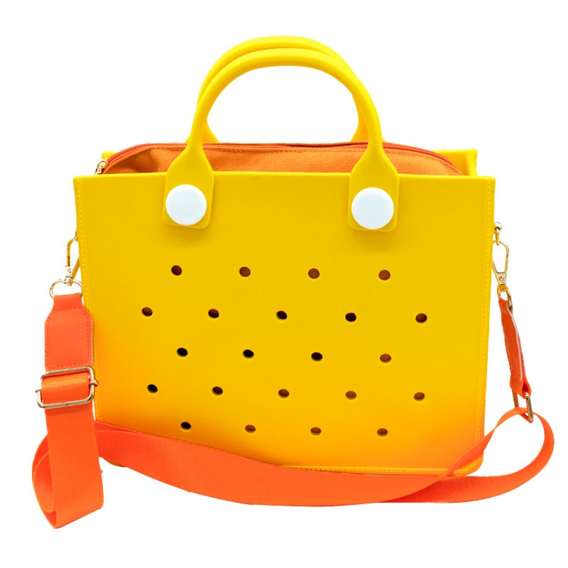 Waterproof EVA Handbag Punching Women's Tote Bags With Shoulder Strap Beach Bag