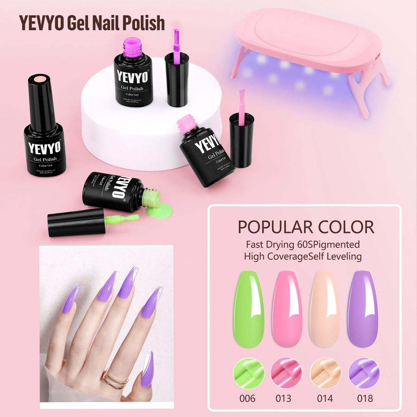 Acrylic Nail Kit With Drill, 4 Colors Gel Polish And UV Light Nail Professional Kit For Beginners - LaTezza Online Shop