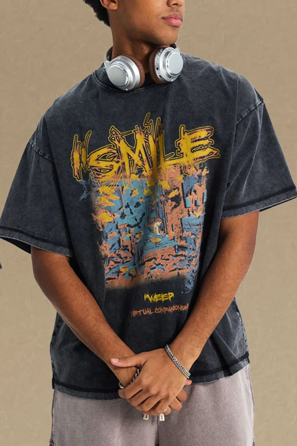 Men's Graphic Round Neck Half Sleeve T-Shirt - LaTezza Online Shop