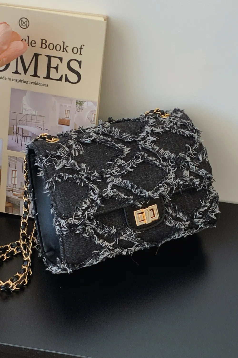 Raw Hem Denim Crossbody Bag - LaTezza Online Shop