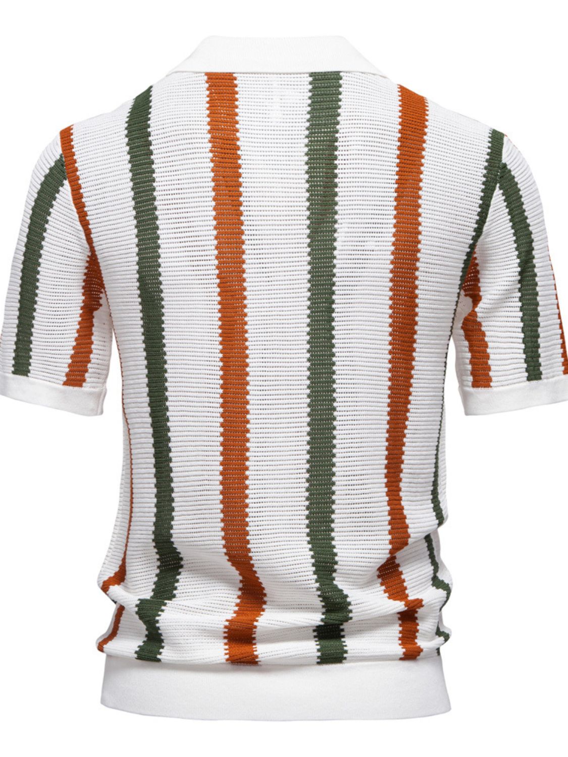 Men's Collared Neck Striped Knit Polo - LaTezza Online Shop