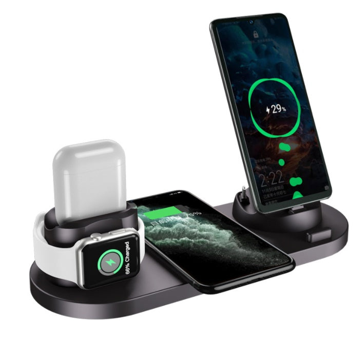Wireless Charger For IPhone Fast Charger For Phone Watch 6 In 1 Charging Dock Station