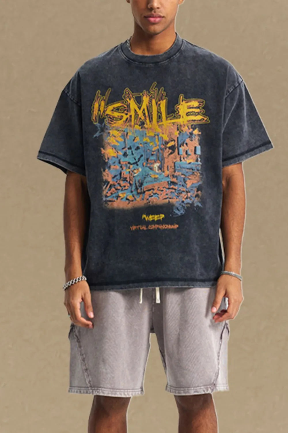 Men's Graphic Round Neck Half Sleeve T-Shirt - LaTezza Online Shop