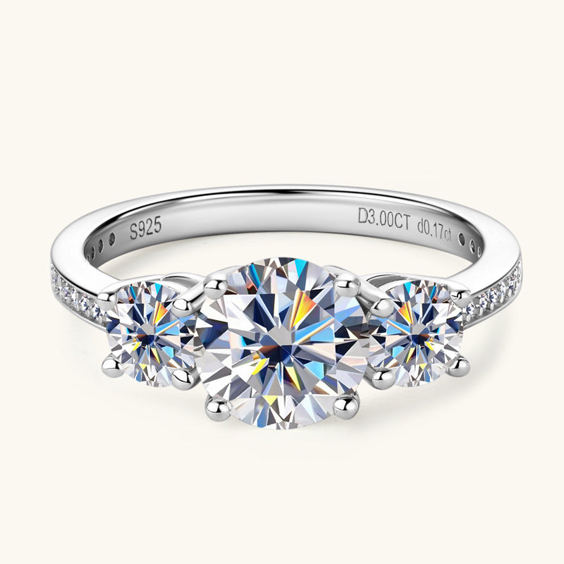 3 Carat Moissanite 925 Sterling Silver Ring - LaTezza Online Shop