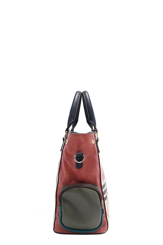 Nicole Lee USA Eco-Leather Handbag with Side Pockets - LaTezza Online Shop