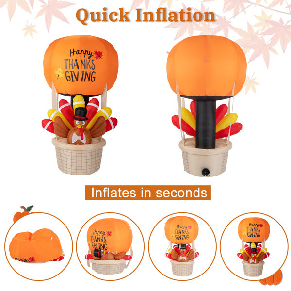 6ft Turkey Hot Air Balloon With 5 LED Lights - LaTezza Online Shop