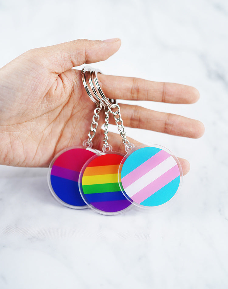 Bisexual Transgender LGBT Flag Pendant Key Ring - LaTezza Online Shop
