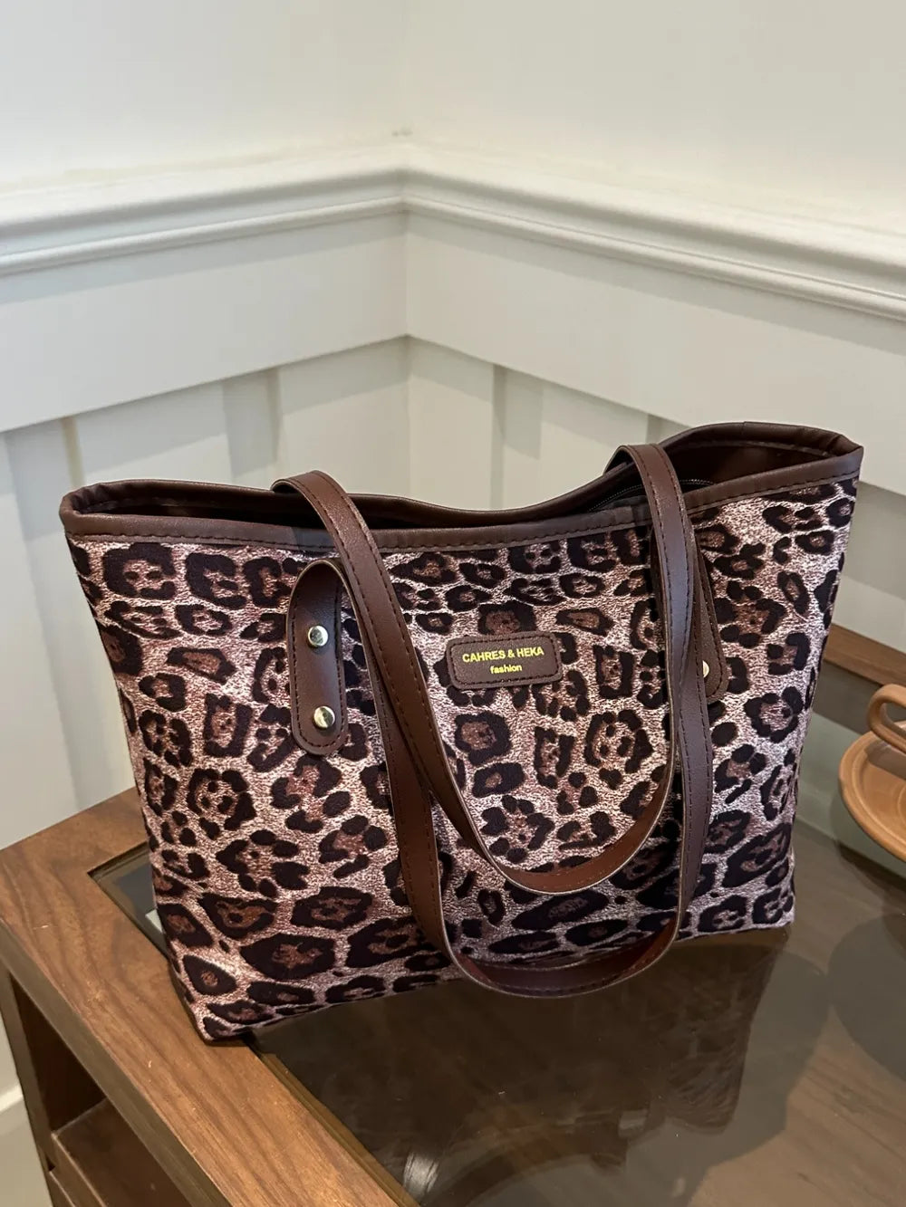 Leopard Polyester Tote Bag - LaTezza Online Shop