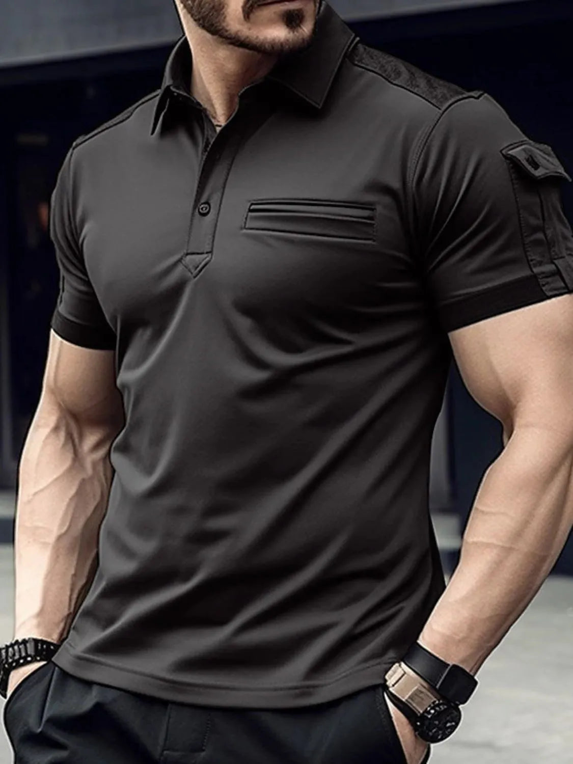 Men's Full Size Collared Neck Short Sleeve Polo Shirt - LaTezza Online Shop