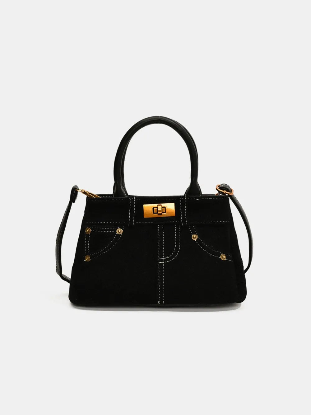 Suede Adjustable Strap Double-Use Handbag - LaTezza Online Shop