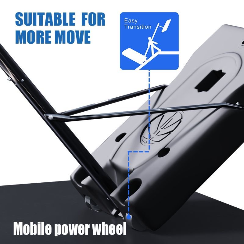 TotheCORE Basketball Stand 7.55-10.00 Ft Adjustable Portable Basketball Hoop & Goal PC Backplate, Large Base & Wheels - LaTezza Online Shop
