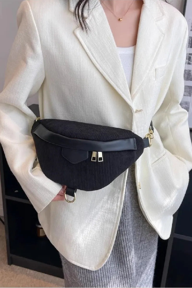 Zenana Corduroy Crossbody Bag with Removable Strap - LaTezza Online Shop