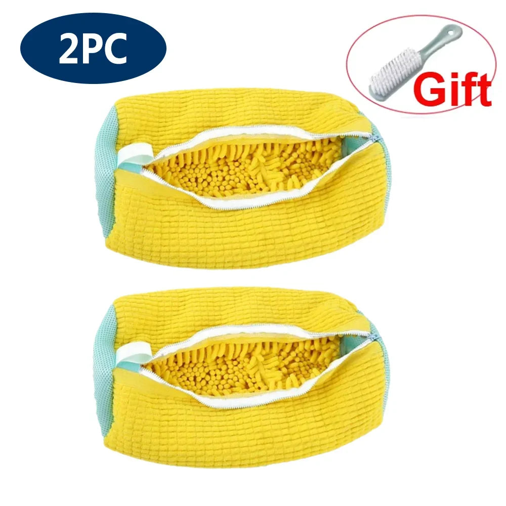 Shoes Washing Bag Laundry Bag Padded Shoe Protector Fluffy Fiber Polyester laundry Wash Bag Machine Washable Organizer