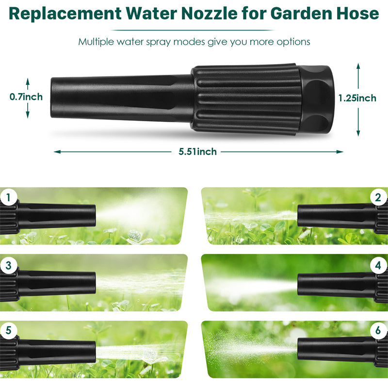 Metal Garden Hose Stainless Steel Flexible With 10 Adjustable Patterns Spray Heavy Duty 2 Nozzles