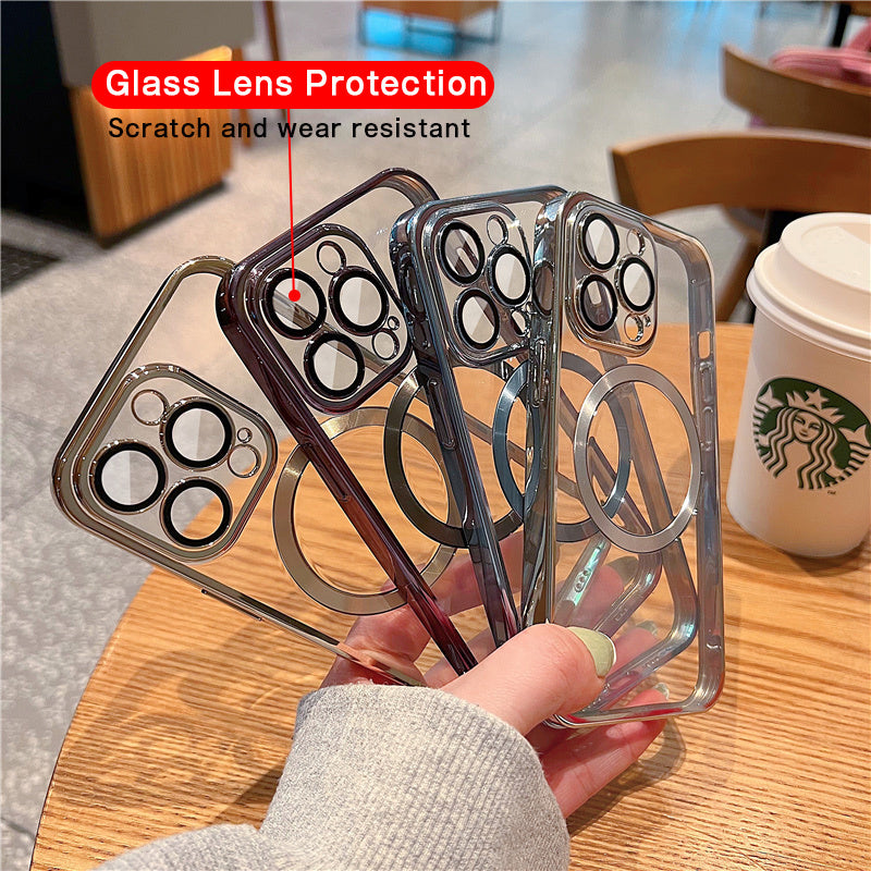 Phone Case With Camera Protector Advanced Electroplating Integrated With Lens Protector Phone Case For Iphone12 13promax Simple 11 Soft - LaTezza Online Shop