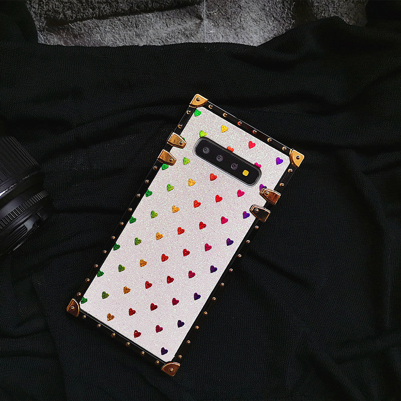 Love Glitter Square Silicone Holder Phone Case - LaTezza Online Shop