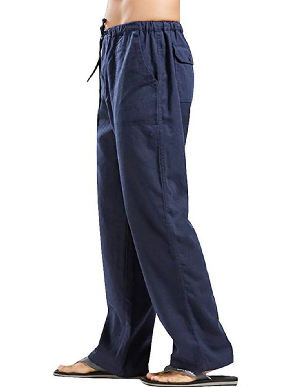 Men's Full Size Drawstring Pants with Pockets Plus Size - LaTezza Online Shop