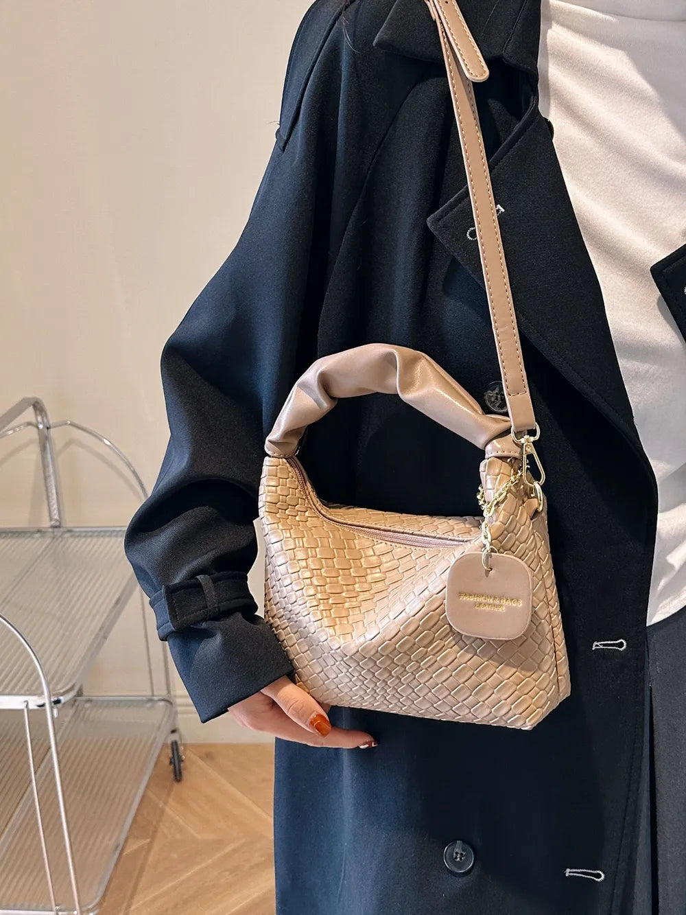 PU Leather Woven Crossbody Bag - LaTezza Online Shop