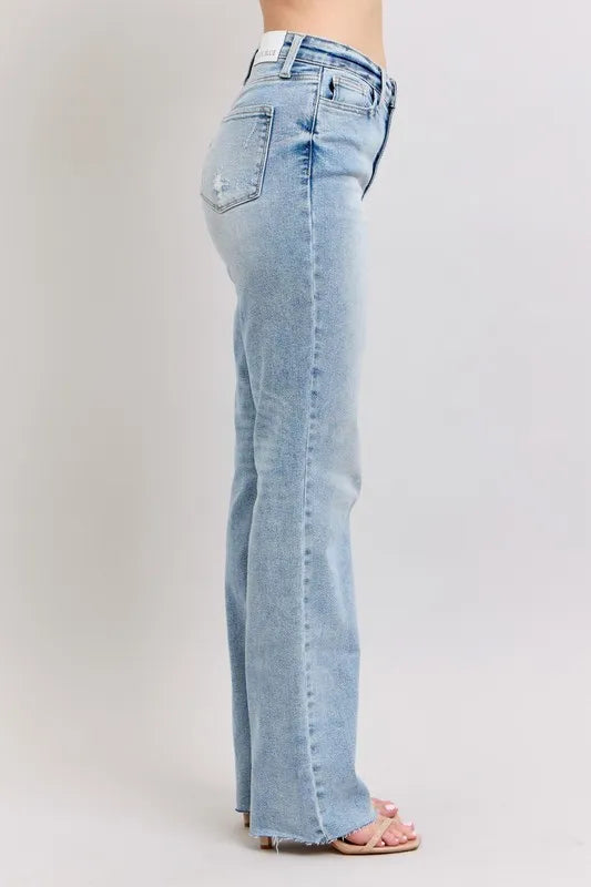 Jeans Judy Blue Full Size Mid Rise Light Wash Dad Jeans Plus Size - LaTezza Online Shop