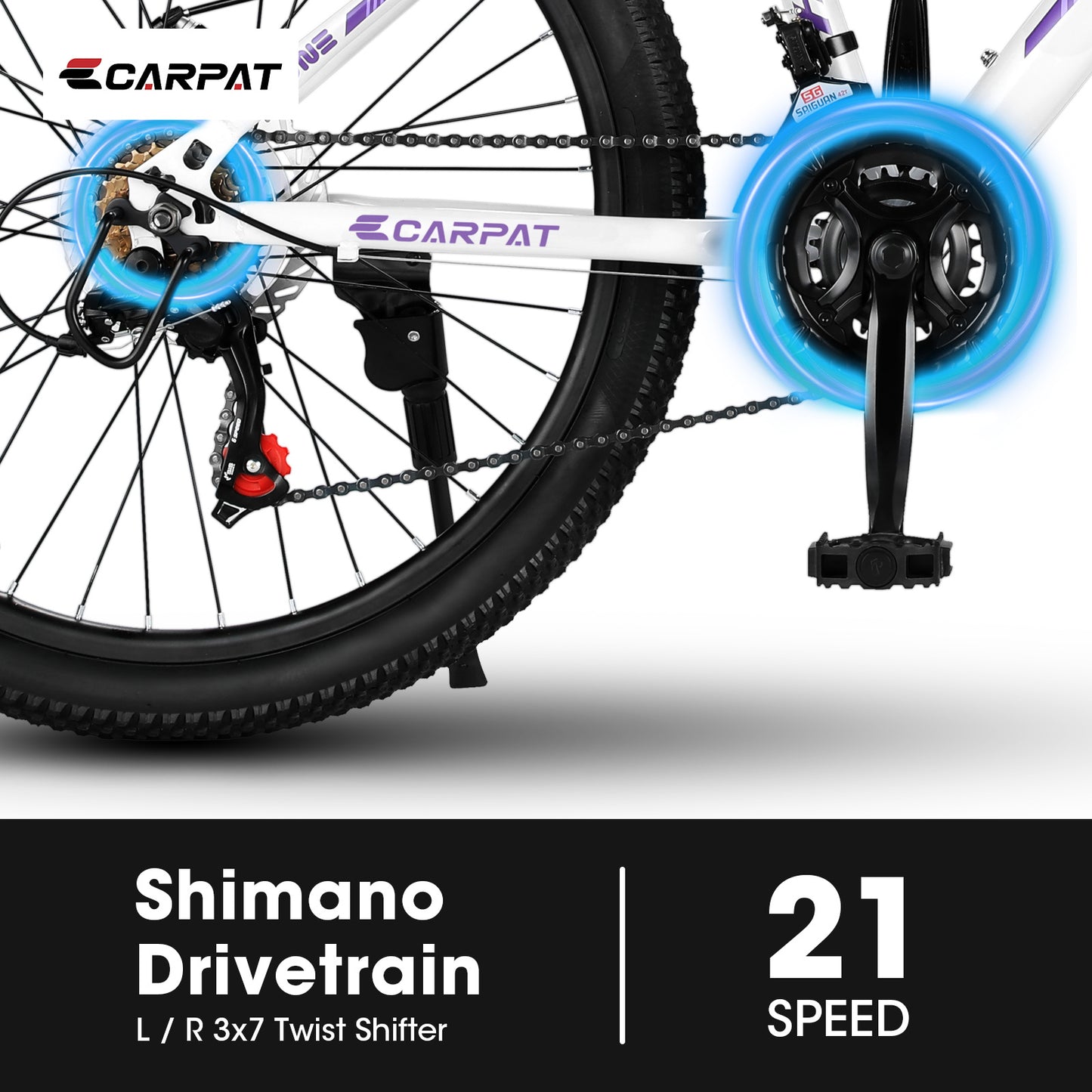 24 Inch Mountain Bike Shimano 21 Speeds With Dual Disc Brakes And 100mm Front Suspension - LaTezza Online Shop