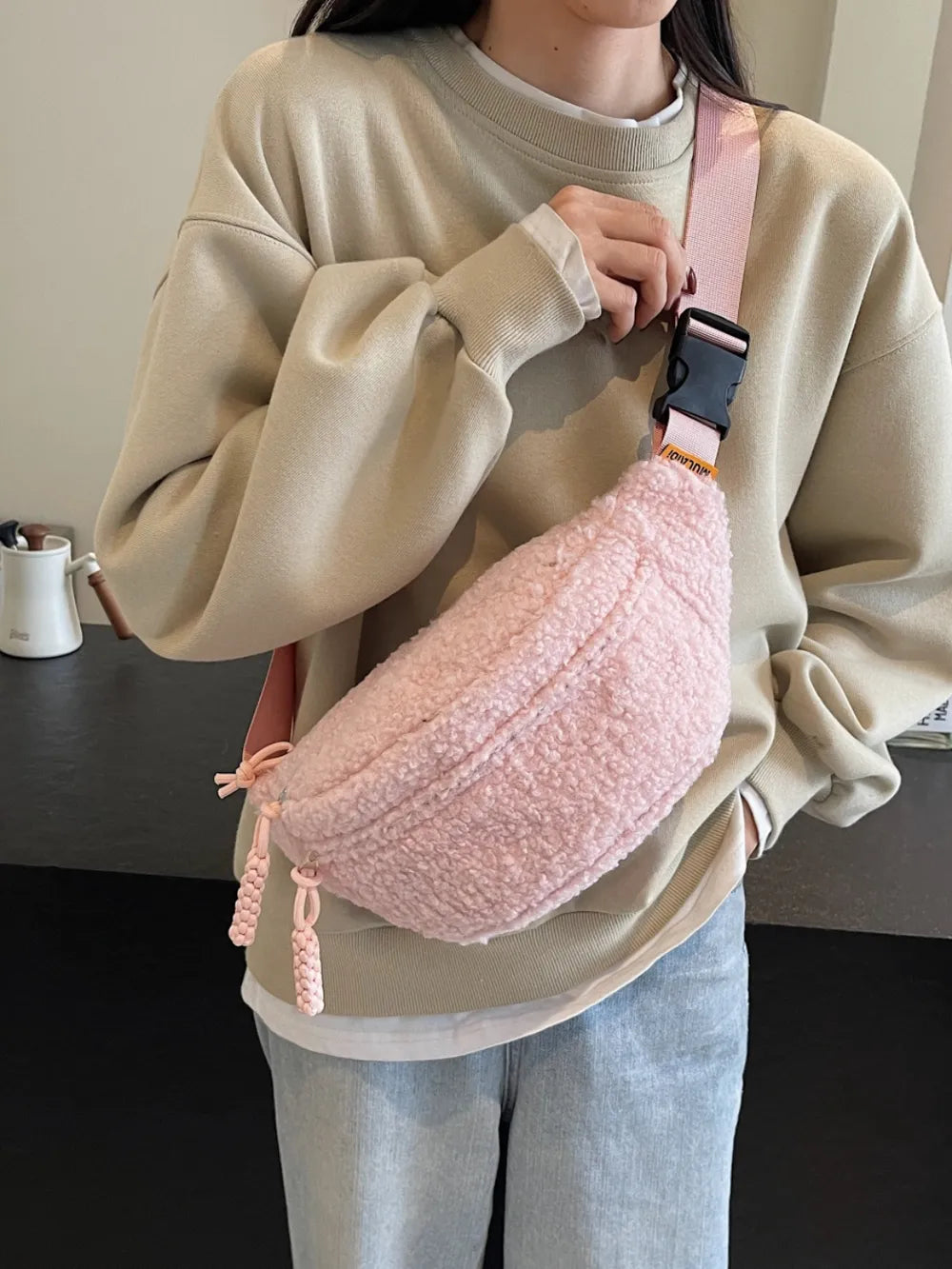 Sherpa Crossbody Bag with Adjustable Strap - LaTezza Online Shop
