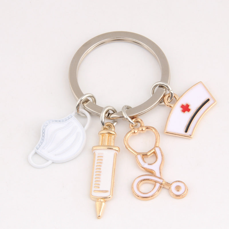 Mask Syringe Stethoscope Nurse Keychain - LaTezza Online Shop
