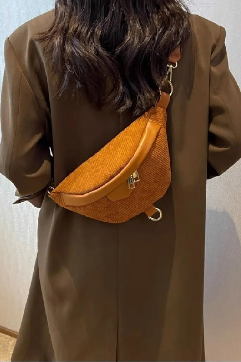 Zenana Corduroy Crossbody Bag with Removable Strap - LaTezza Online Shop