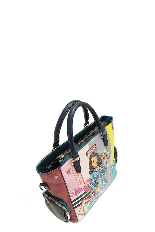 Nicole Lee USA Eco-Leather Handbag with Side Pockets - LaTezza Online Shop