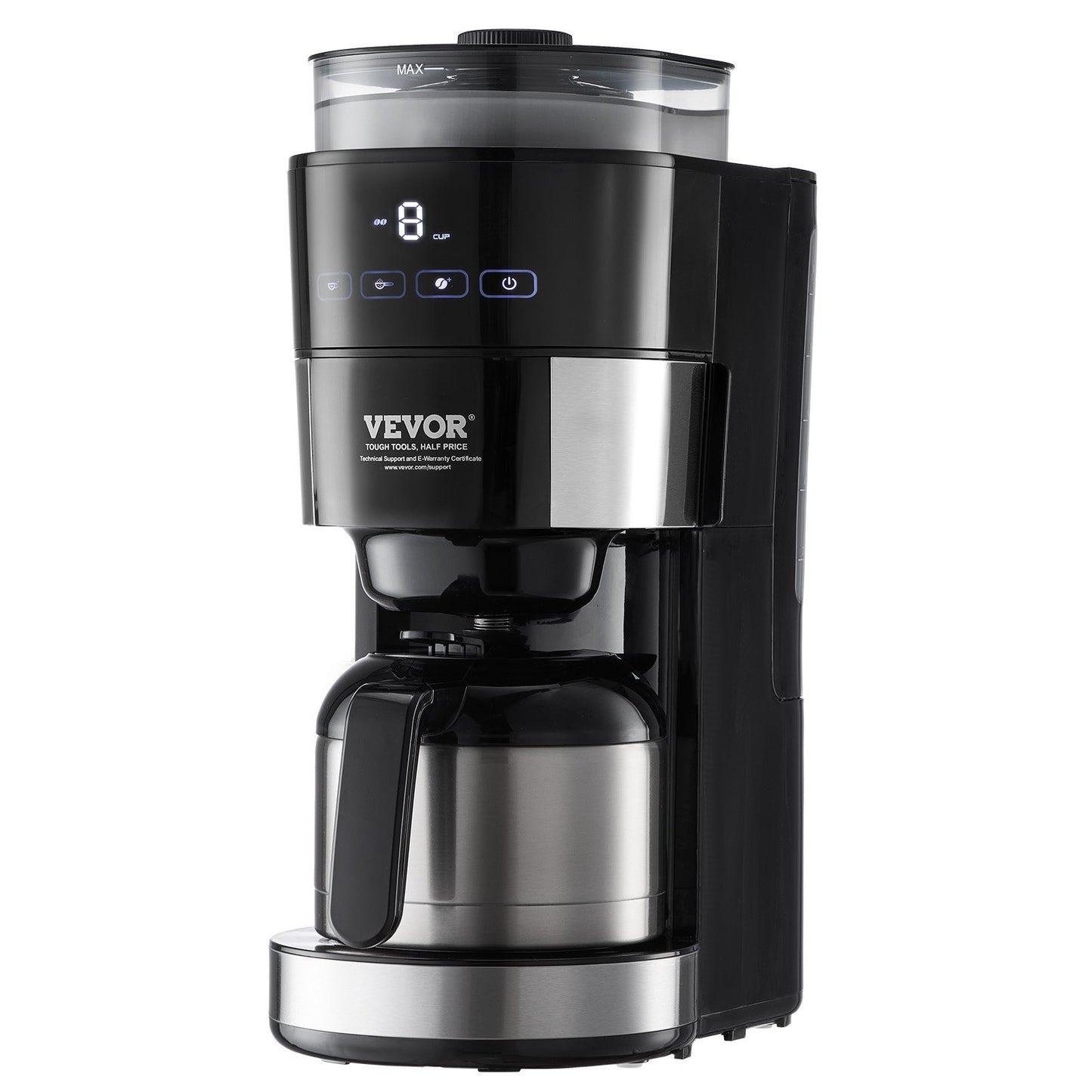 VEVOR 8-Cup Coffee Maker Drip Coffee Machine With 3 Brew Strength Control - LaTezza Online Shop