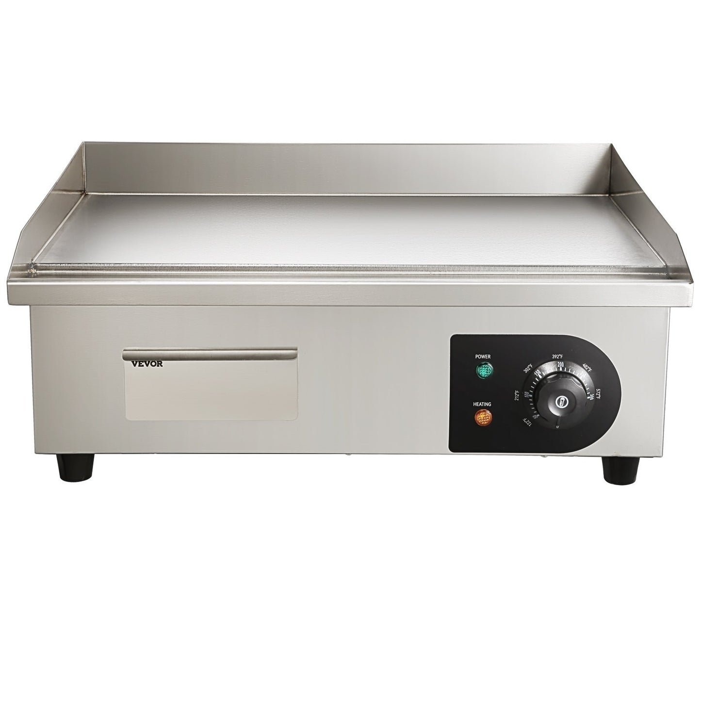 VEVOR ,1600W Countertop Flat Top Steel Teppanyaki Grill With Iron Cooking Plate Adjustable Temp Control 2 Shovels & Brushes, 110V - LaTezza Online Shop